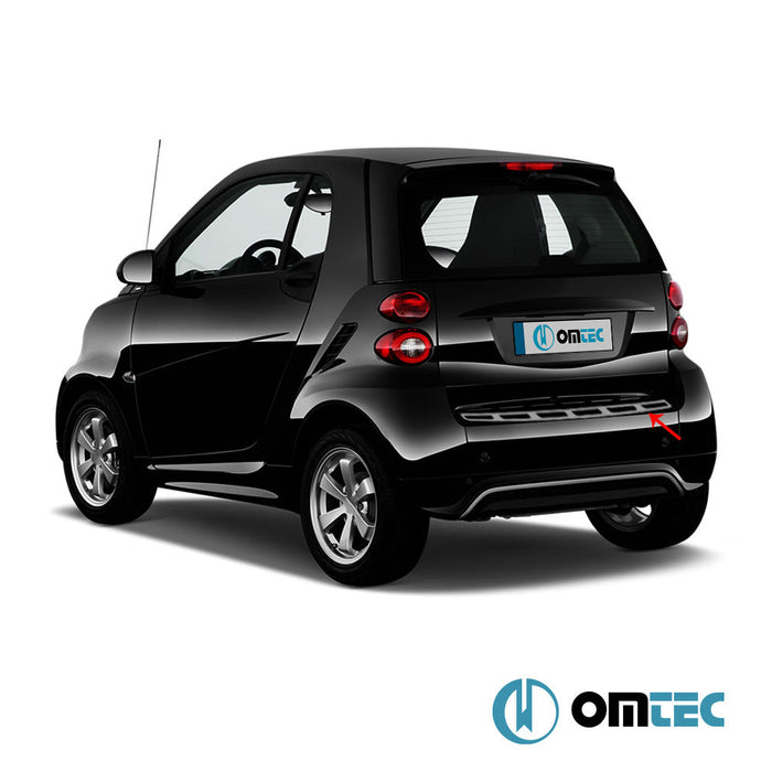 Arka Tampon Eşiği Paslanmaz Çelik (Parlak) - Mercedes - Benz Smart Fortwo - HB 3D W451 - (2007 - 2014)