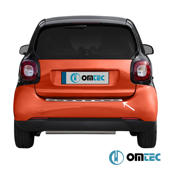 Arka Tampon Eşiği Paslanmaz Çelik (Parlak) - Mercedes - Benz Smart Fortwo - CP C453 - (2014 - )