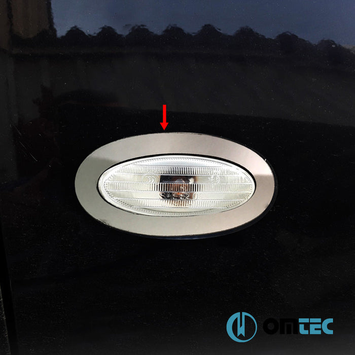 Sinyal Çerçevesi 2 Prç. P.Çelik (Parlak) - Nissan Qashqai - SUV J10 - (2007 - 2014)