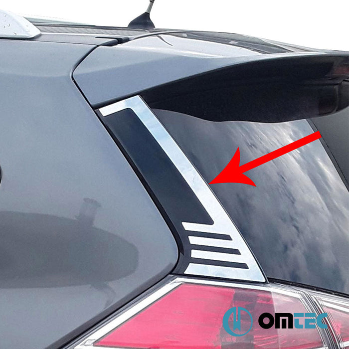 Spoiler Çıtası 2 Prç. (Lazer Kesim) Paslanmaz - Nissan X - Trail - SUV T32 - (2014 - 2021)