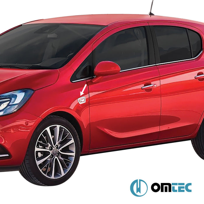 Sinyal Çerçevesi 2 Prç. P.Çelik (Parlak) - Opel Corsa - HB 5D X15 - (2015 - 2019)