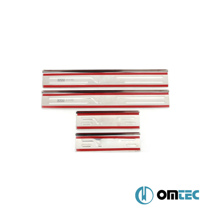 Line Kapı Eşiği 4 Prç. Paslanmaz Çelik (Parlak) - Kia Soul - SUV AM FL - (2012 - 2013)