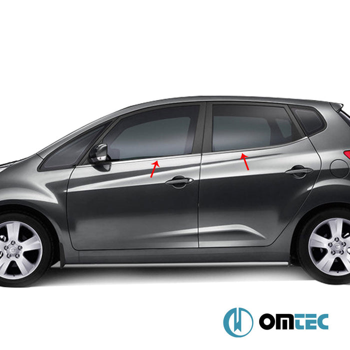 Deco Cam Çıtası 4 Prç. Paslanmaz Çelik (Parlak) - Kia Venga - HB 5D YN - (2009 - 2019)
