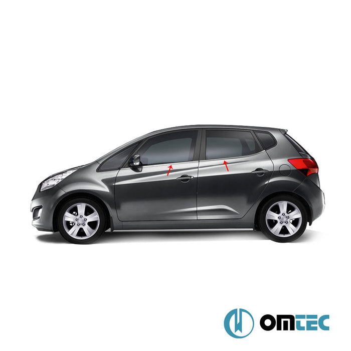 Deco Cam Çıtası 4 Prç. Paslanmaz Çelik (Parlak) - Hyundai İx20 - MPV OJ - (2010 - 2019)