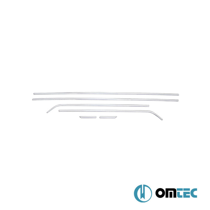 Cam Çıtası 6 Prç. Paslanmaz Çelik (Parlak) - Seat Leon - SW 5F - (2012 - 2019)