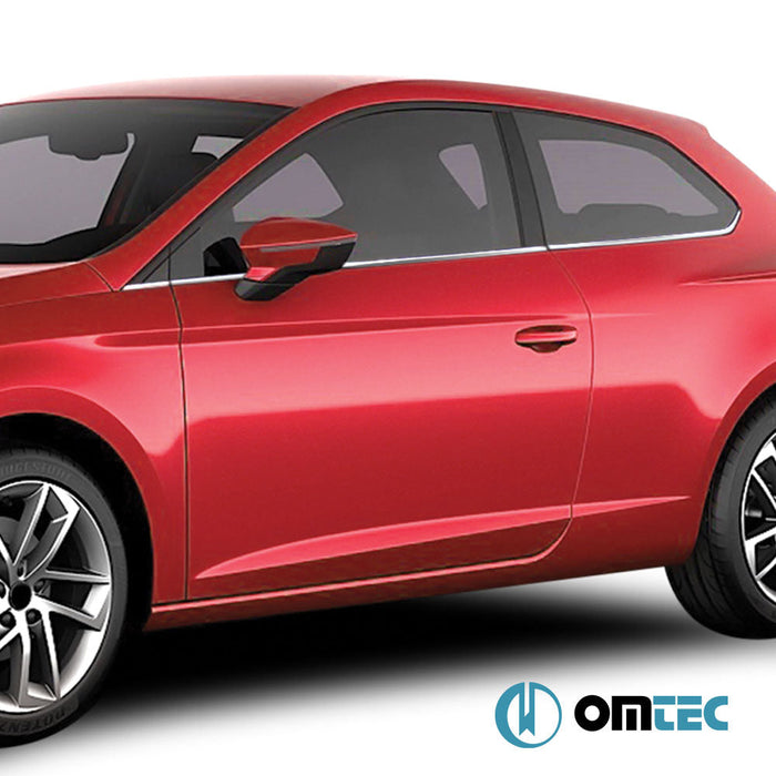 Cam Çıtası 6 Prç. Paslanmaz Çelik (Parlak) - Seat Leon - SW 5F - (2012 - 2019)