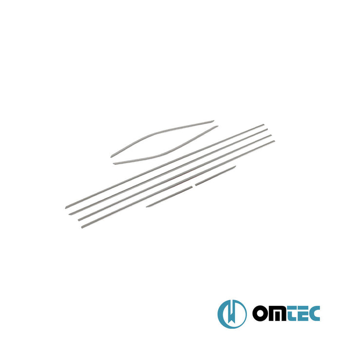 Cam Çıtası 8 Prç. Paslanmaz Çelik (Parlak) - Toyota Prius - SD XW30 FL - (2012 - 2014)