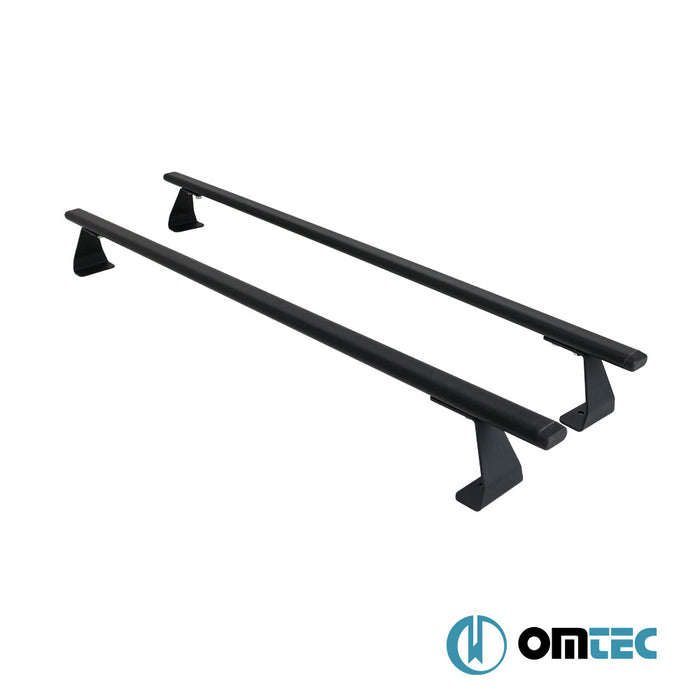 Heavy Duty Solidbar Ara Atkı 2 Prç. (Siyah) Çelik. L2 - Volkswagen Caddy - MVN 2K PRE-FL - (2003 - 2010)