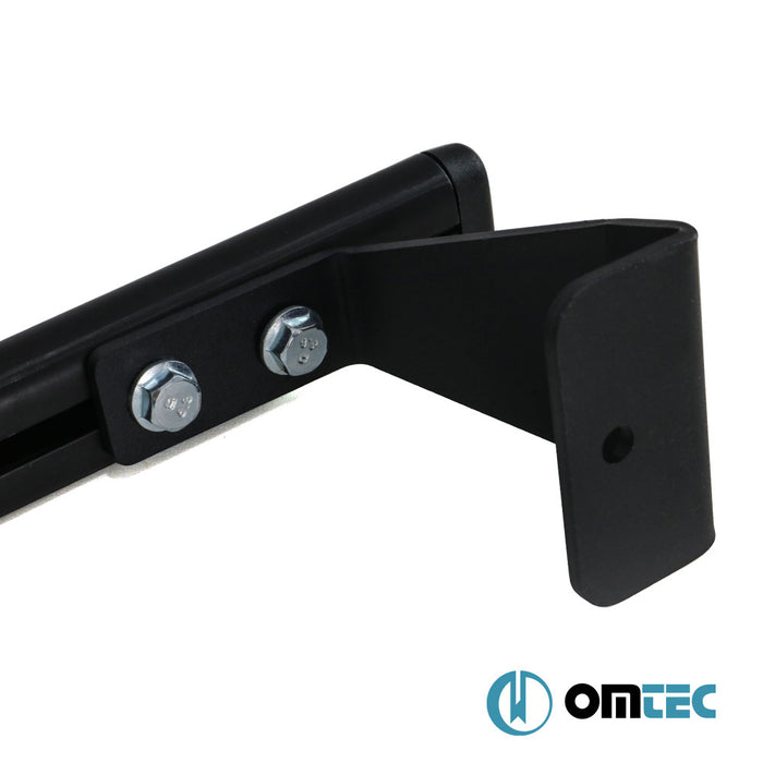 Heavy Duty Solidbar Ara Atkı 2 Prç. (Siyah) Çelik. L2 - Volkswagen Caddy - MVN 2K PRE-FL - (2003 - 2010)